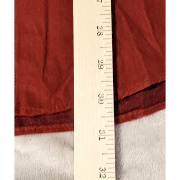 Vintage Alfani Shirt Mens L Cedar Red Microfiber Button Down Long Sleeve Casual - Picture 7 of 7